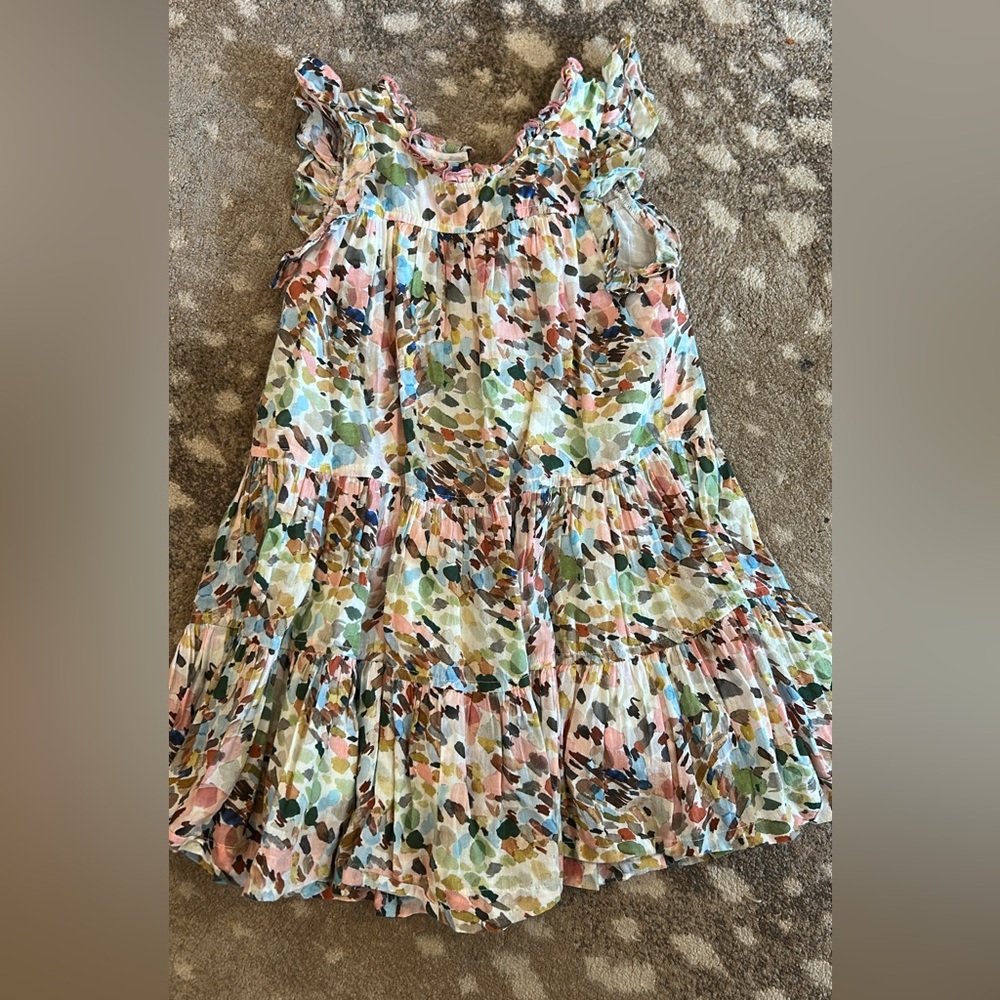 Pink Chicken Pink and Green Ruffled Tiered Sundress